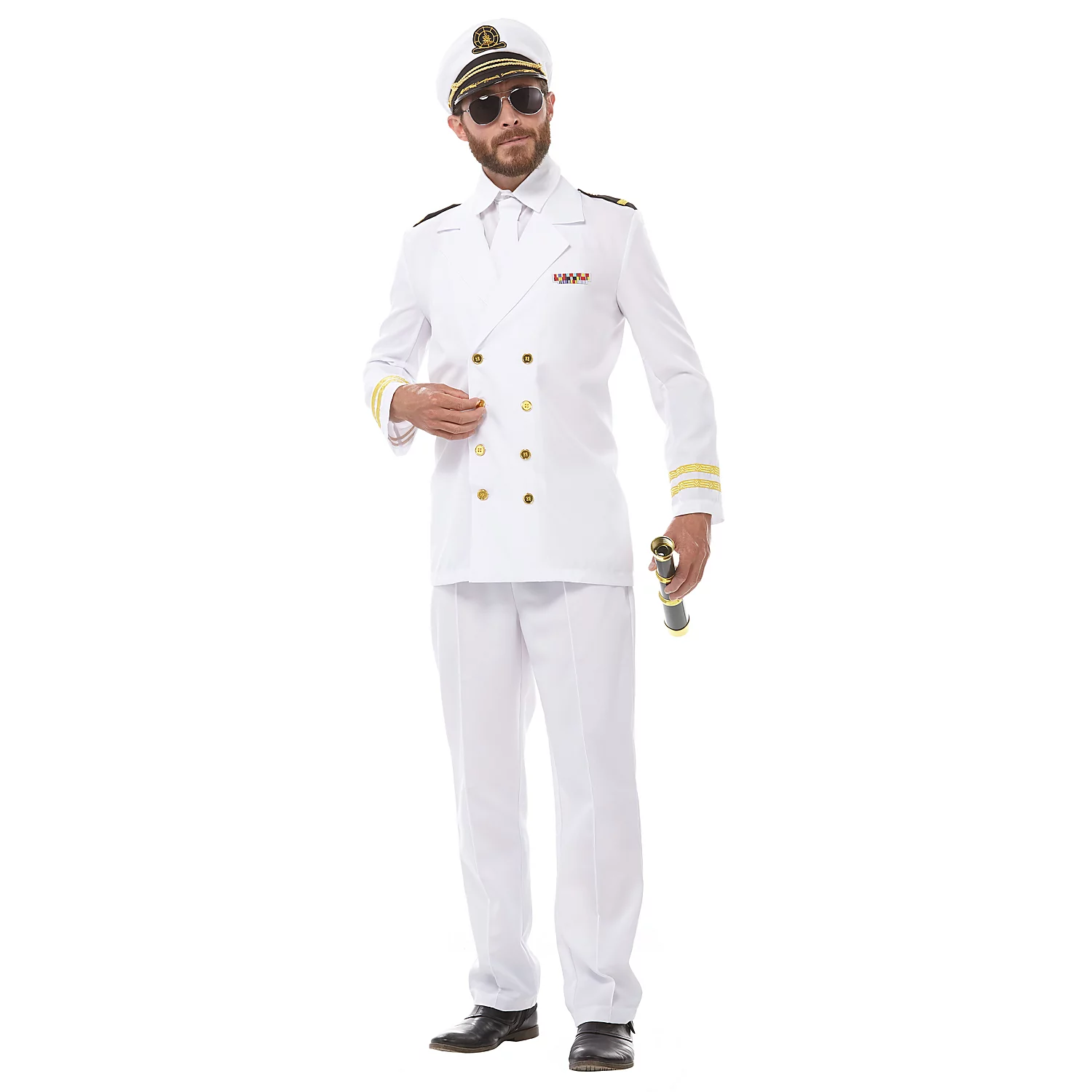Kapitän Kostüm für Herren, weiß Image