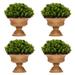 Costway 4 Pack Artificial Boxwood Topiary Trees