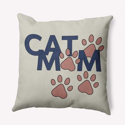 Cat Mom Polyester Indoor Pillow