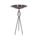 Achla Designs 18"Dia. Round Antique Finished Brass Classic Copper Birdbath w/Roman Bronze Wrought Iron Tripod Stake