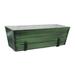 Achla Designs 24" W Rectangle Green Patina Galvanized Steel Medium Flower Box w/Black Wrought Iron Clamp-On Brackets