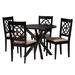 Sadie Modern Beige Fabric and Espresso Brown Finished Wood 5-Piece Dining Set