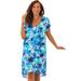 Plus Size Women's High-Low Cover Up by Swim 365 in Multi Watercolor Tie Dye (Size 14/16) Swimsuit Cover Up