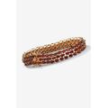 Women's Gold & Sterling Silver Tennis Bracelet with Garnet by PalmBeach Jewelry in Gold