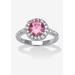 Women's Sterling Silver Simulated Birthstone and Cubic Zirconia Ring by PalmBeach Jewelry in June (Size 10)