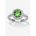Women's Sterling Silver Simulated Birthstone and Cubic Zirconia Ring by PalmBeach Jewelry in August (Size 8)