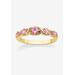 Women's Yellow Gold-Plated Simulated Birthstone Ring by PalmBeach Jewelry in June (Size 7)