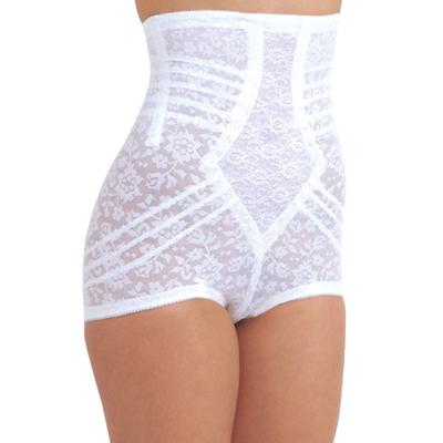 Plus Size Women's No Top Roll High Waist Lacette Brief by Rago in White (Size 5X)