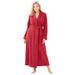 Plus Size Women's Long Terry Robe by Dreams & Co. in Classic Red (Size 2X)