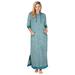 Plus Size Women's Marled Hoodie Sleep Lounger by Dreams & Co. in Deep Teal Marled (Size 22/24)