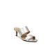 Women's Tibby Sandal by Naturalizer in Silver Leather (Size 7 1/2 M)