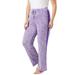 Plus Size Women's Supersoft Lounge Pant by Dreams & Co. in Plum Burst Marled (Size 18/20) Pajama Bottoms