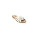 Wide Width Women's The Abigail Slip On Sandal by Comfortview in White (Size 9 W)