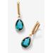 Women's Gold over Sterling Silver Drop EarringsPear Cut Simulated Birthstones by PalmBeach Jewelry in December