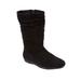 Wide Width Women's The Aneela Wide Calf Boot by Comfortview in Black (Size 12 W)