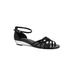 Women's Tarrah Sandals by Easy Street® in Black Glitter (Size 7 M)