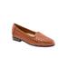 Wide Width Women's Liz Leather Loafer by Trotters® in Brown (Size 9 1/2 W)