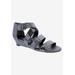 Wide Width Women's Voluptuous Sandal by Ros Hommerson in Pewter Leather (Size 7 W)