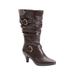 Wide Width Women's The Millicent Wide Calf Boot by Comfortview in Brown (Size 12 W)