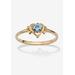 Women's Yellow Gold-Plated Simulated Birthstone Ring by PalmBeach Jewelry in March (Size 7)