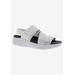 Extra Wide Width Women's Sutton Sandal by Drew in White Silver Combo (Size 9 WW)