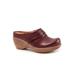 Extra Wide Width Women's Mackay Clog by SoftWalk in Dark Cherry (Size 10 WW)