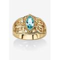 Women's Simulated Birthstone Gold-Plated Filigree Ring by PalmBeach Jewelry in December (Size 6)