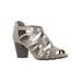 Wide Width Women's Amaze Sandal by Easy Street® in Pewter Metallic (Size 9 W)