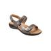 Women's Romi Stitch Sling Back Sandal by Trotters in Pewter (Size 9 M)