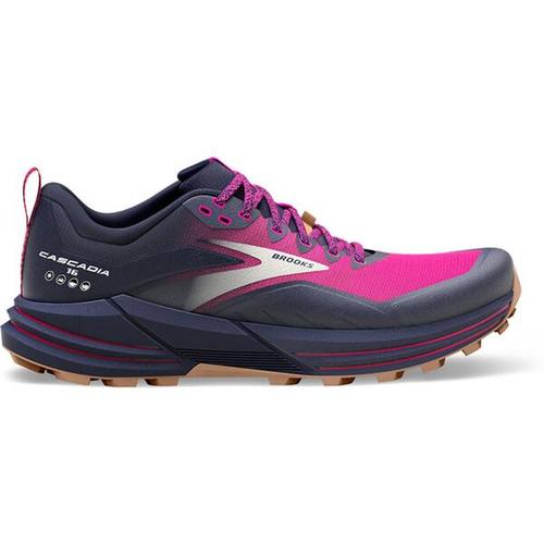 BROOKS Damen Trailrunningschuhe Cascadia 16, Größe 38 in Peacoat/Pink/Biscuit