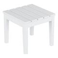 Costaelm Palms Modern Adirondack Square Outdoor Side Table White
