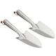 Uxcell 6.1x3.2 Garden Trowel Gardening Hand Shovel Stainless Steel Spade Shovel Garden Tools with Scale 2 Pack