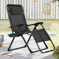 Portable Zero Gravity Chair 1 pack Adjustable Patio Chair Lawn Chair with Cup Holder Tray Outdoor Chair for Pool Deck Chair Camping