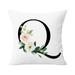 KmaiSchai Spring Floral Pillow Cover Throw Pillow Covers Alphabet Decorative Pillow Cases Abc Letter Flowers Cushion Covers 18 X 18 Inch Square Pillow Protectors For Sofa Couch Bedroom Car Chair Hom