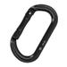 Climbing Carabiner Black Outdoor Buckle Wear Resistant Anodized For Caving Hiking Rock Climbing Mountaineering