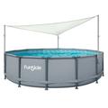 Funsicle Above Ground Swimming Pool Canopy For Outdoor Use White Triangular Adults Unisex