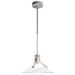 Henry 14.4" Coastal Steel Long Outdoor Pendant with Frosted Glass