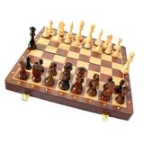 Wooden Chess Set for Adults and Kids Chess Board Game for Adults Travel Chess Set for Kids Portable Folding Chessboard Chess