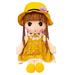 Surakey Baby Dolls Straw Hat Toy for Girl Ages 3 4 5 6 7 8 9 10 11 12 Years Princess Skirt Doll Birthday Holiday Gift Yellow 17.7