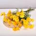 Feildoo 5 Heads Daisies Artificial Flowers Long Branch Bouquet Family Party Wedding Decoration DIY Bridal Silk Artificial Flower Pack of 18 9 Colors - Yellow