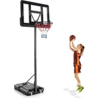 Costway - Basketballständer 130-305 cm höhenverstellbar, Basketballkorb mit Ständer & 2 Rädern, Image