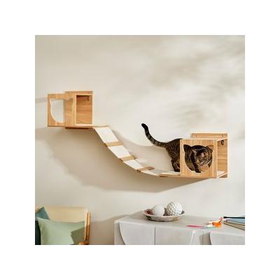 Frisco Cat Silhouette with Bridge Wall Mounted Cat Wall Shelves