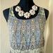 J. Crew Jewelry | J. Crew White Chunky Flower Statement Necklace | Color: Gold/White | Size: Os