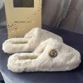 Michael Kors Shoes | (7m) $95|Michael Kors Faux Fur Fuzzy Slippers, Bnib | Color: Cream | Size: 7