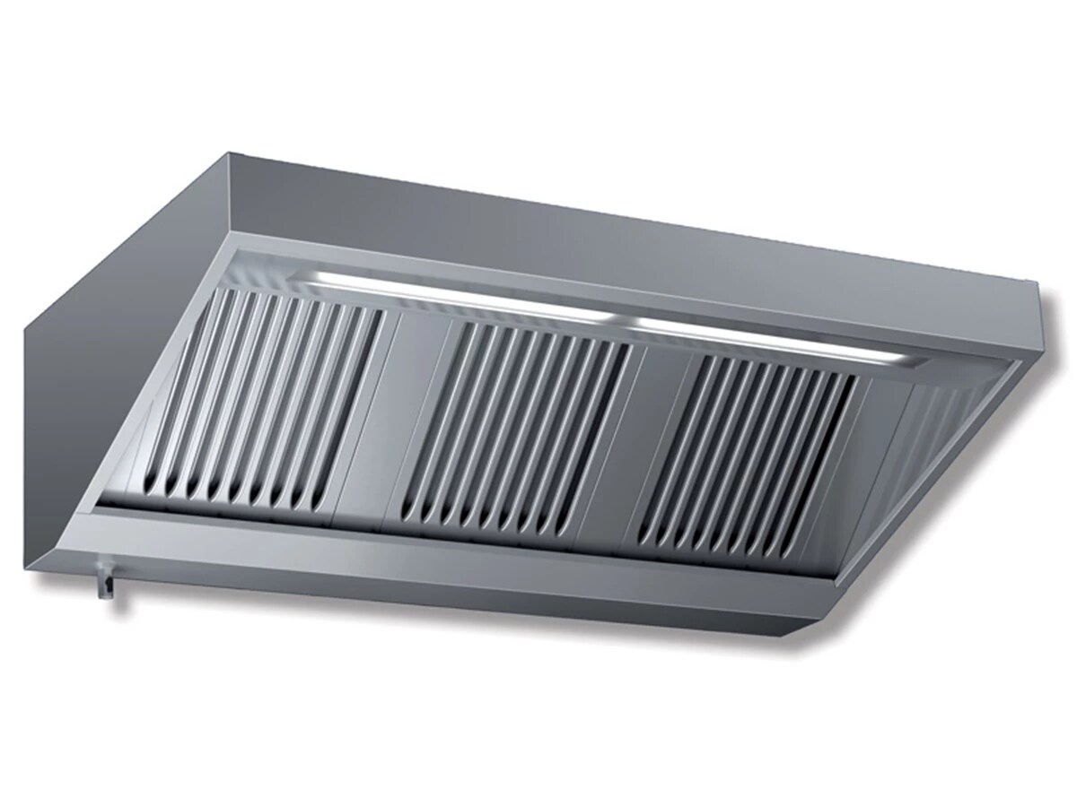 Wandhaube ohne Motor Edelstahl Beleuchtung 2000x700x450mm Filtertyp B Image