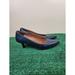 Coach Shoes | Coach 1941 Italy Amelia Womens Size 6.5 B Navy Leather Heels Pointed Toe Shoes | Color: Red | Size: 6.5