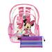 Disney Accessories | Disney Minnie Mouse Transparent Backpack 16" W/ Mesh Zipper Pencil Pouch Set | Color: Pink | Size: Osbb
