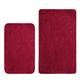 MIULEE Absorbent Bath Mat Set 2 Pieces Non Slip Bath Rug 40x60cm and 50x80cm with High Hydroscopicity Rugs Super Soft Cozy and Shaggy Microfiber Rug for Bathroom Bedroom Kitchen Entrance Red