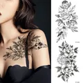 Autocollant de Tatouage Temporaire pour Femme 1 Pièce Art Corporel Poitrine Grand Grand Faux