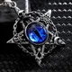 Collier Punk avec pendentif œil du diable pour hommes et femmes pendentif rond en forme de